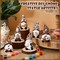 6 Sets Ready to Paint Your Own Coffee Gnome Statue, 4" Mini Paintable Ceramics Blank Coffee Gnome Figurine
